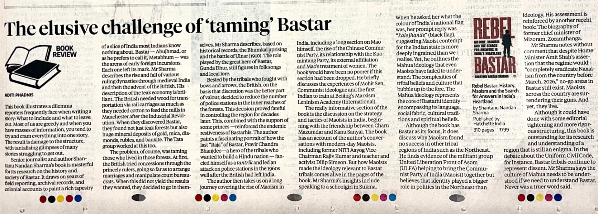 Business Standard clipping: The elusive challenge of taming Bastar.