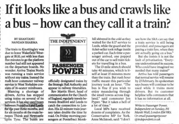 The Independent, London, 20 January 2002